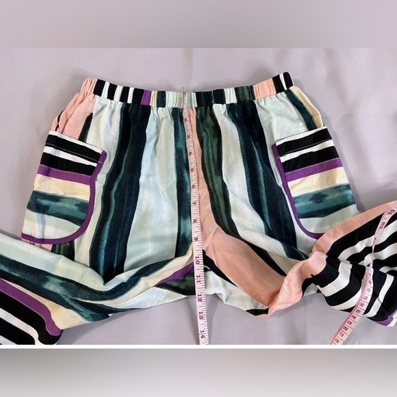 Red Carter  Womens Linen Blend Pants Size Small Stripe Elastic Waist‎ - Picture 5 of 10